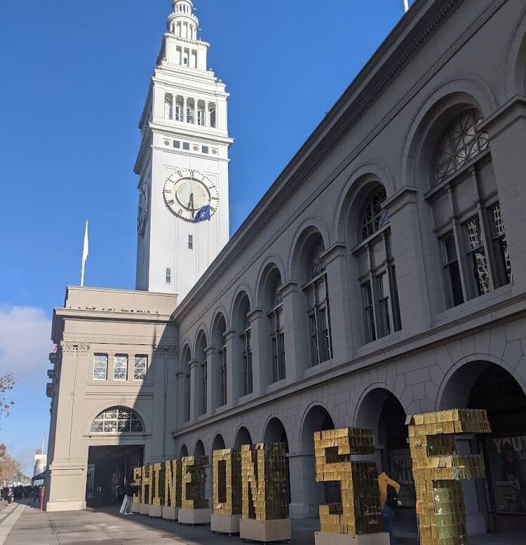 Plaza Art Installation at The Ferry Building.