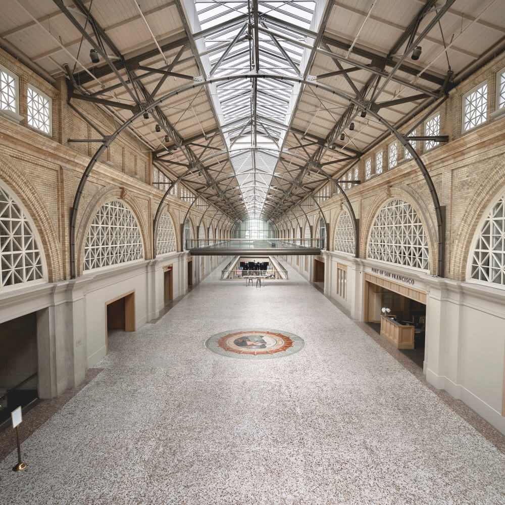 Skylight at the Ferry Building Grand Hall.